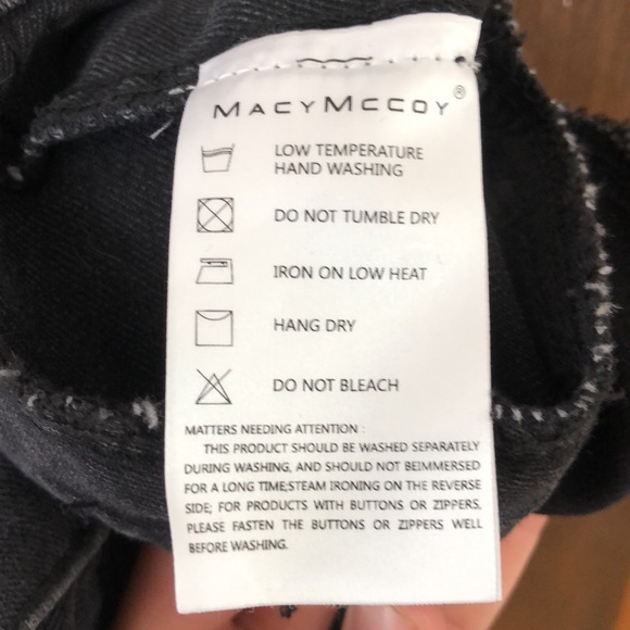 MACY MCCOY Black Denim Designer Jacket - Picture 3 of 6